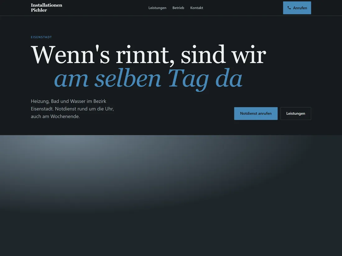 Startseite von Installationen Pichler