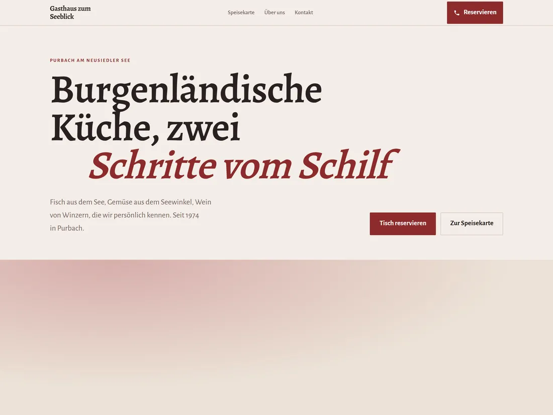Startseite von Dieselben Inhalte, Variante C